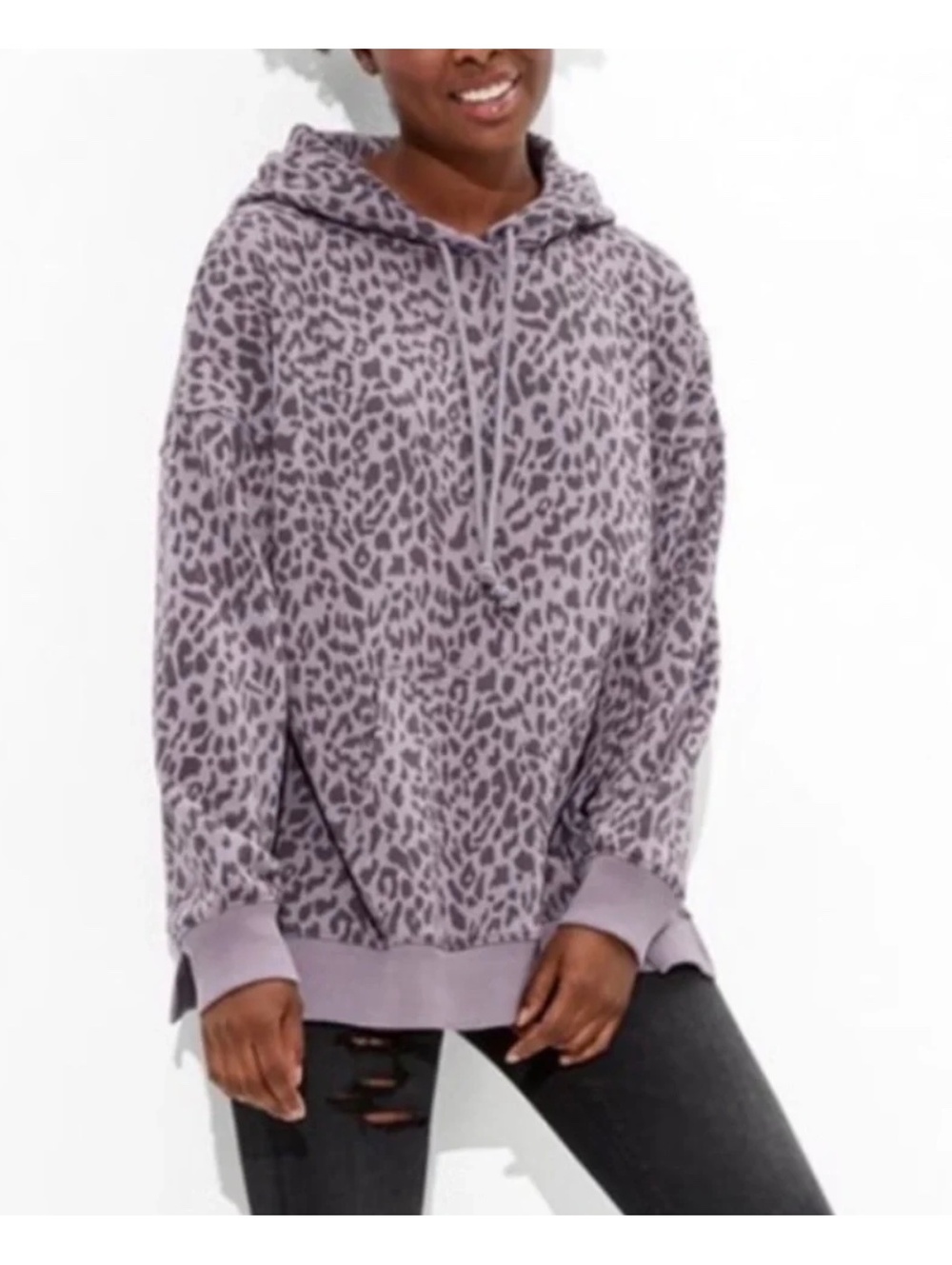 American Eagle Ahh-Mazingly Soft Jegging Fit Womens Sweatshirt Hoodie Cheetah